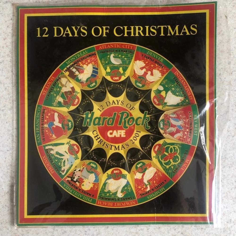 Vintage Hard Rock Key West Christmas Pin